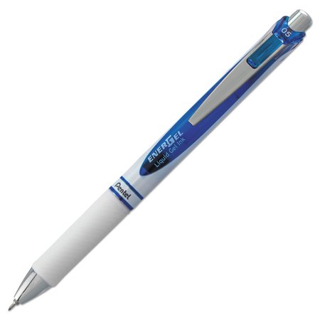 PENTEL RTX Retractable Liquid Gel Pen, .5mm, Wh BLN75PW-C